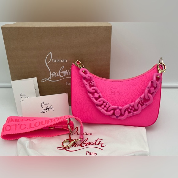 Christian Louboutin Handbags - ❌SOLD❌$1490 NEW NWT Christian Louboutin Calfskin Loubi la Mini Pink Shoulder Bag